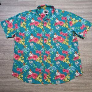 RSVLTS Florida Stanley Shirt The Office NBC Men's Size 3XL Stretch Hawaiian